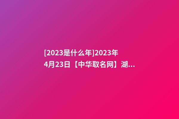 [2023是什么年]2023年4月23日【中华取名网】湖南省怀化市溆浦县XXX有限公司签约-第1张-公司起名-玄机派